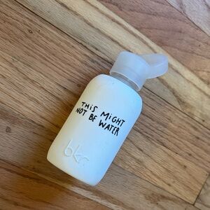 bkr white Glass Bottle with Playful Text